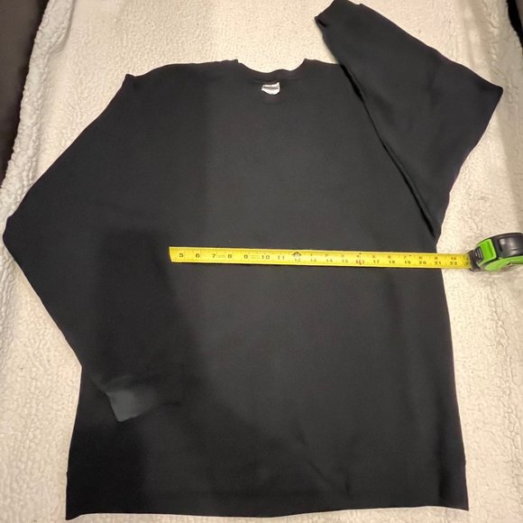 Vintage Jerzees NuBlend Blank Sweatshirt Black Crewneck Adult CLarge Sweater - Picture 1 of 6